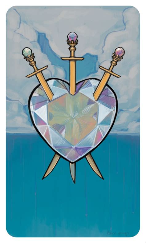 Three Of Swords Tarot Art Ethereal Art Swords Tarot