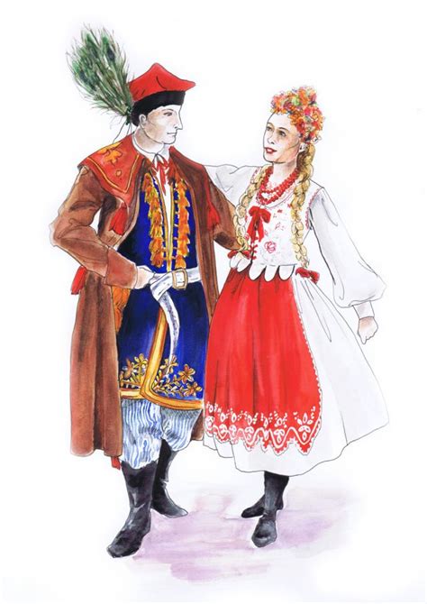 Polish Art Center Goral Couple From Beskid Niski Traditional Polish