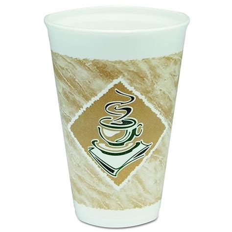 Amazon Dart X G Café G Foam Hot Cold Cups oz White w Brown Green Case of