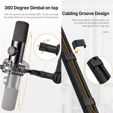 Ulanzi Vijim Ls Desk Table Clamp Boom Arm Mic Microphone Stand Mount