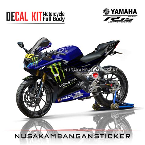 Decal Kit Sticker Yamaha R15 V3 VVA 155 Livery Moto Gp Vr 46 Rossi