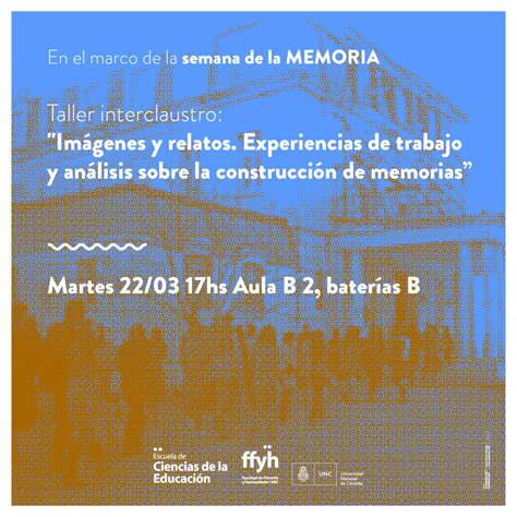 Semana de la Memoria 2022 Taller interclaustro Imágenes y relatos