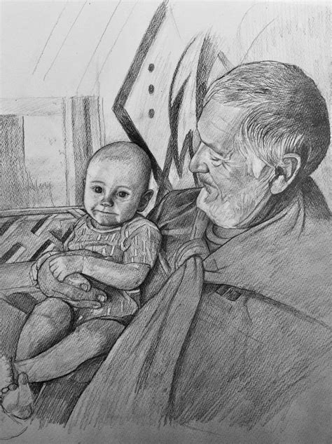 Custom Portraits Pencil Portrait Loved Ones Portrait Etsy