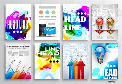 Set of Flyer Design, Infographics Brochure Designs - stock vector 55019 ...