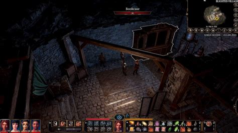 How to open the bookcase in the basement in Blighted Village in Baldur ...