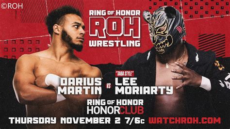 Darius Martin Vs Lee Moriarty Singles Match ROH Honor Club TV 36