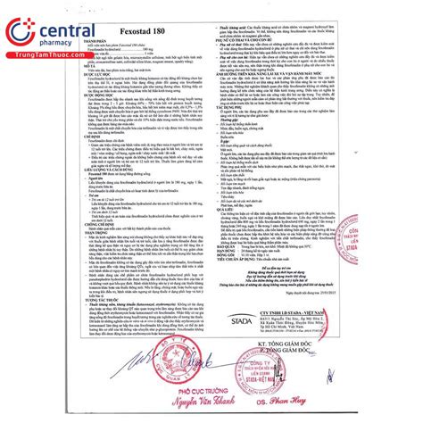 Thuốc Fexostad 180 điều trị viêm mũi dị ứng - lưu ý khi dùng