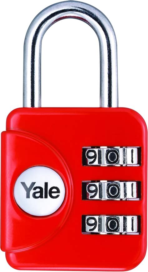 Yale YP1 28 121 1R Combination Travel Padlock Red 28mm Pack Of 1