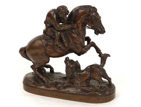 Sculpture bronze singe jockey cheval chien Paul Gayrard monkey XIXè siècle