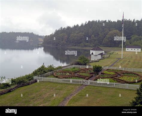 The English Camp Of The Pig Warsan Juan Islandwashington State Stock