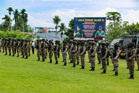 Brimob Jajaran Polda Papua Barat Gelar Apel Satuan Papuadalamberita