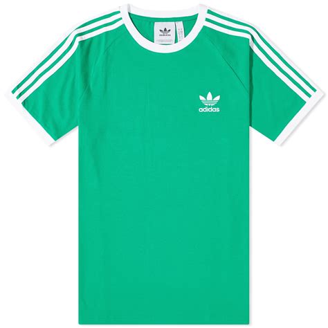 Adidas 3 Stripe T Shirt Green END US