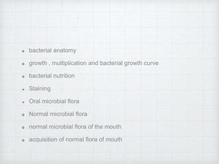 Oral Microbial Flora Ppt