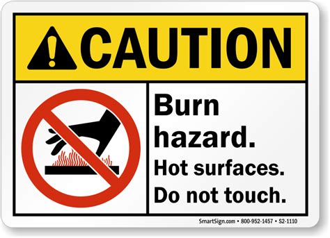 Hot Signs Hot Surface Warning Signs Hot Warning Signs