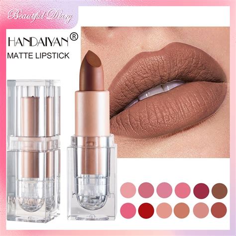 Matte Lipstick Waterproof Velvet Lip Stick Long Lasting Brown Burgundy Tint Nude Sexy Lipstic