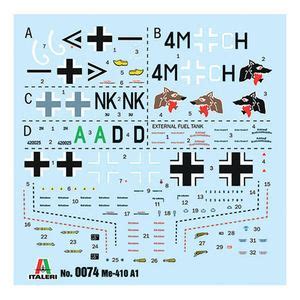 Italeri Messerschmitt Me A Hornisse Aircraft Model Kit Scale