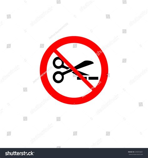 No Scissors Prohibition Sign Icon Vector Stock Vector Royalty Free