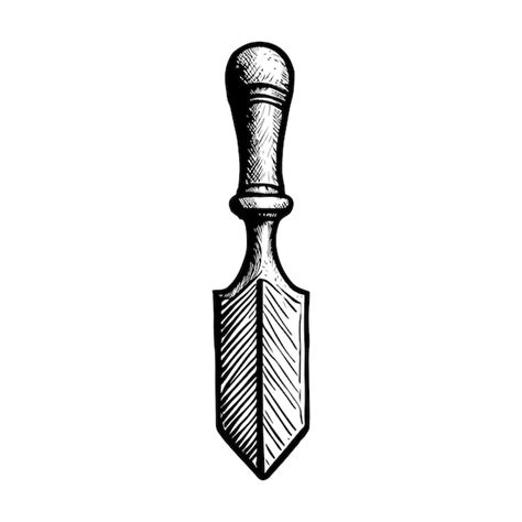 Hand Drawn Illustration Of Chisel Premium AI Generated Vector