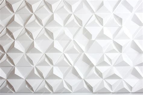 Premium AI Image | a white wall with a white geometric pattern