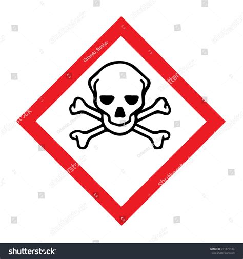 Standard Pictogam For Toxic Symbol Warning Sign Royalty Free Stock