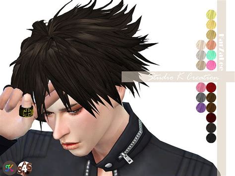 Studio K Creation Animate Hair 38 Tetsu Sims 4 Hairs Sims Hair