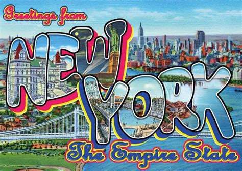 Greetings from New York - The Empire State New York Postcard | Vacation ...