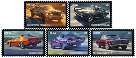 Ford Pony Cars Now Officially Part Of Usps Forever Stamps Roster