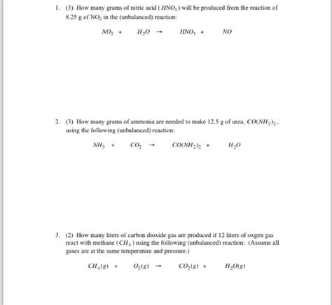 Solved How Many Grams Of Nitric Acid HNO 3 Will Be Chegg