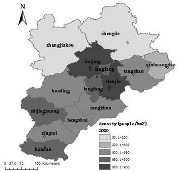 Population Density Distribution of the Metropolitan Area in 2000 and ...