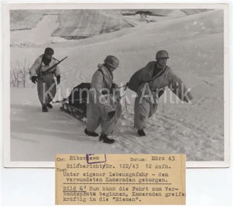 A Foto Wehrmacht Pk Presse Fallschirmj Ger Russland Winter Tarn Camo