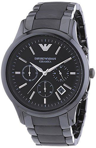 Emporio Armani Herren Armbanduhr XL Chronograph Quarz Keramik AR1452