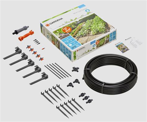 GARDENA Micro Drip System Flower Bed 39 El Szary Zestaw Do