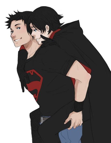 Dcu Tim Drake X Conner Kon Kent Timkon Tim Drake Batman And Superman Cartoon As Anime