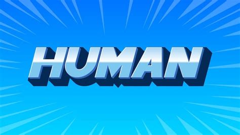 Premium Photo Human 3D Blue Text