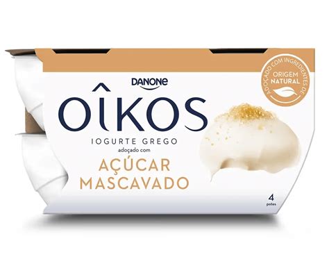 Iogurte Grego C Açucar Mascavado 4X110g OIKOS DANONE Nutripédia