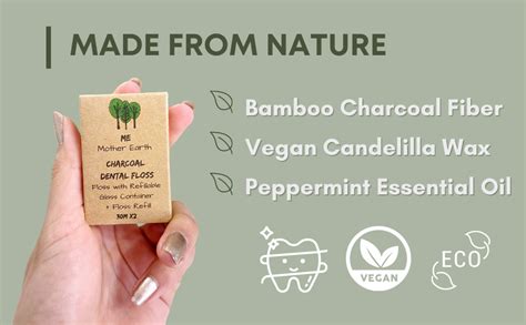 Vegan Biodegradable Bamboo Charcoal Dental Floss With