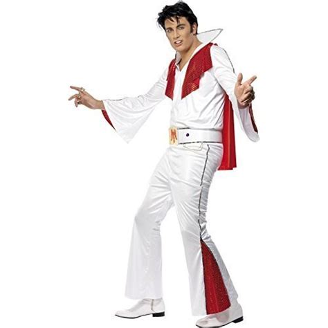 Elvis Costume White And Red With Shirt Trousers Cape And Belt Elvis