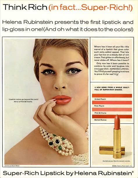 Candice Bergen Lipstick By Helena Rubinstein Ad Vogue October 15