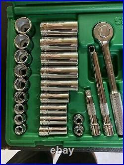 Sk Tools Pc Dr Sae Metric Chrome Socket Wrench Set Pts