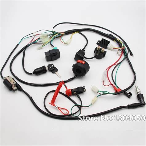 Full Engine Wiring Harness Loom Solenoid Coil Rectifier CDI 50cc 70cc