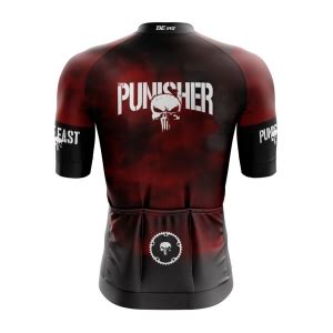 Camisa Ciclismo Justiceiro Punisher Vermelha Masculina Mtb Smart