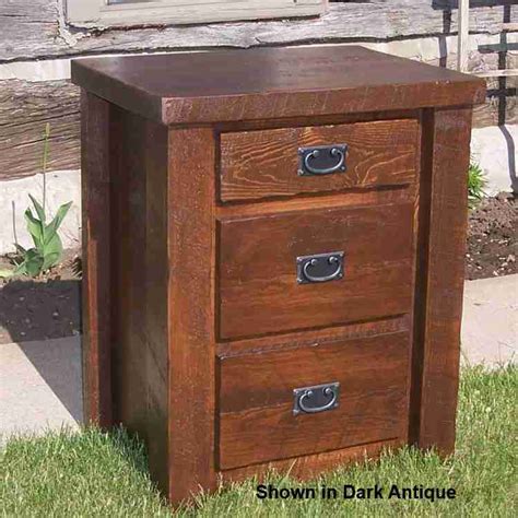 Viking Timberwood Barnwood Nightstand 3 Drawer