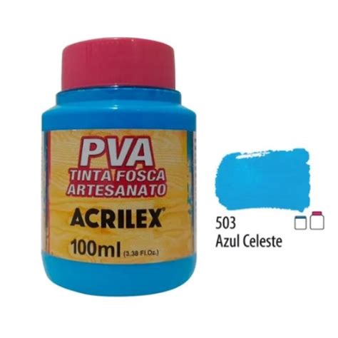 Tinta PVA Artesanato Madeira MDF Gesso Cerâmica Acrilex 100ml escolha