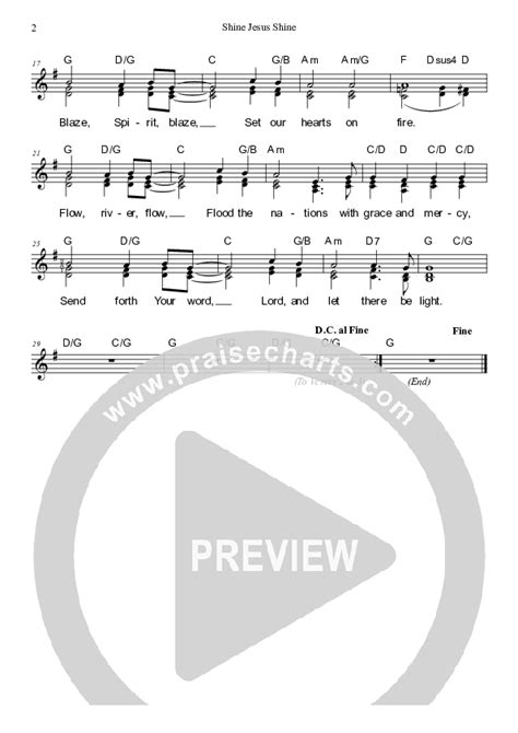 Shine Jesus Shine Sheet Music PDF (Dennis Prince / Nolene Prince ...