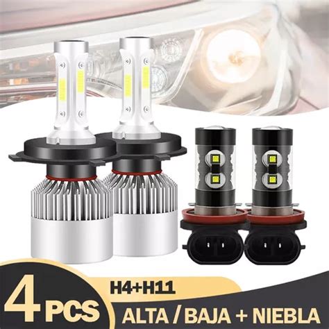 Kit Faros Led 8000lm Luz Alta Y Baja Niebla Para Toyota Cuotas Sin