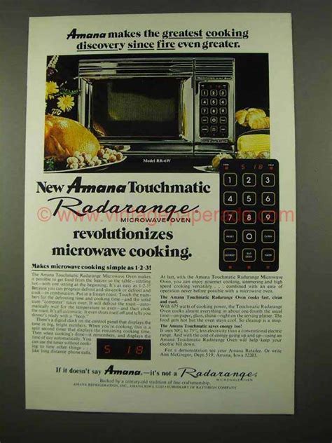 Amana Model Rr W Radarange Microwave Oven Ad De