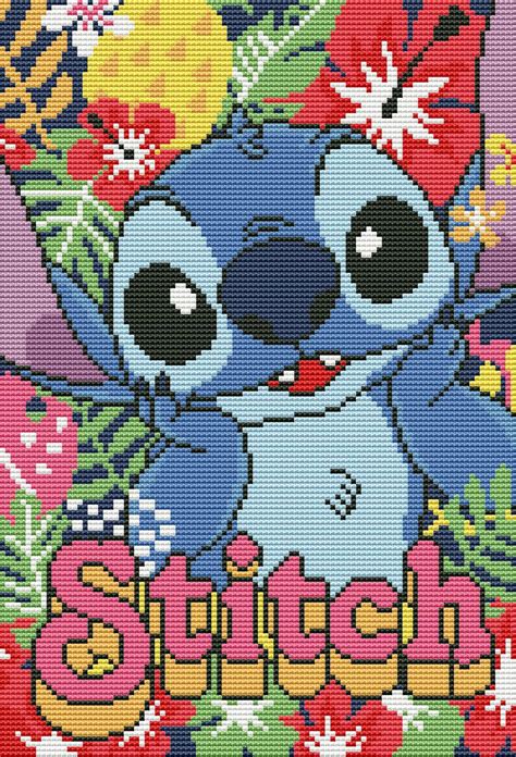 Disney Cross Stitch Pattern DO021 Stitch Tropical Etsy