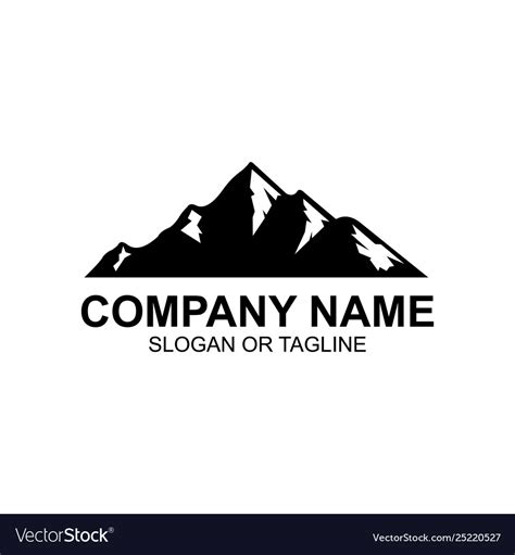 Mountain peak Royalty Free Vector Image - VectorStock