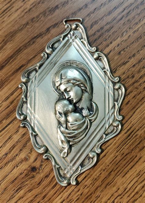 Vintage Placca Argento Madonna Con Bambino Ebay