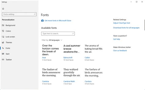 Windows 10 Fonts Are Now Available in the Microsoft Store